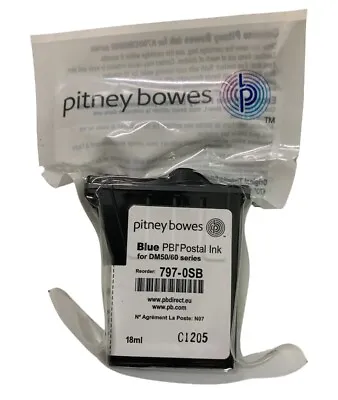 £35 • Buy Original Pitney Bowes K700 DM50 Franking Machine Blue Ink Cartridge 797-0SB