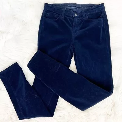 J Brand Dark Navy Corduroy Skinny Mid Rise Pants Womens Sz 28 • $39.96