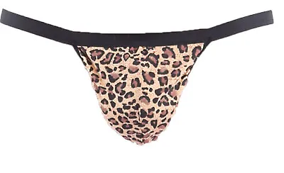 Mens Sexy Fun Novelty Leopard Animal Posing Pouch G-string Thong Brief One Size • £4.99