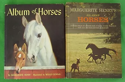 Vintage Lot 2 Non-fiction Hc By Marguerite Henry: Album Of / All About Horses • $19.99