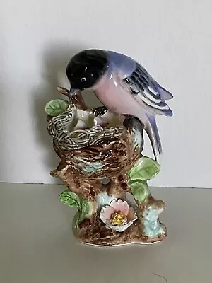 Vintage Chicadee/Chickadee D-1403 Baby Birds In Nest Mom Feeding Figurine JAPAN • $21