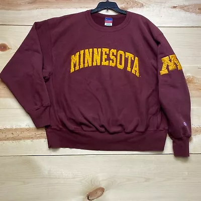 Minnesota Golden Gophers Sweatshirt XXL Crewneck Champion Reverse Weave Heavy • $27.99