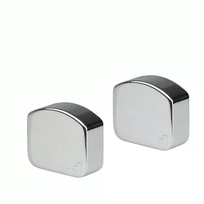 £18.69 • Buy Elements Wall Handrail End Caps In Polished Chrome By Richard Burbidge