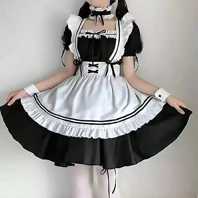 Maid Costume Japanese Anime Maid Dresses With Apron Classic • £14.52