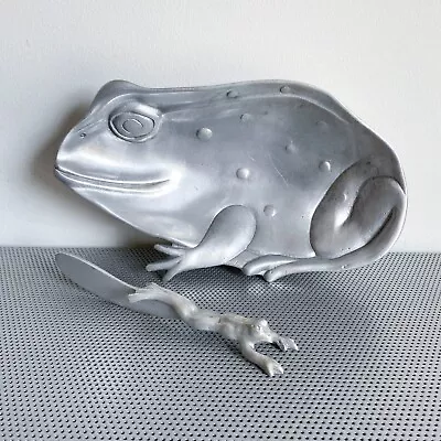 Mariposa Serving Bowl & Cheese Spreader FROG Brilliante Aluminum Mexico RARE • $42