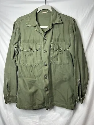 USMC Vietnam Fatigue Shirt US Marine Vintage Green 15 1/2 Uniform 8405-781-8947 • $40