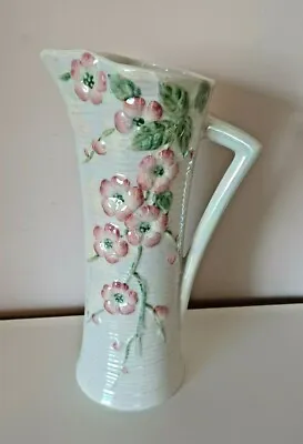 Tall Lustre Pink Cherry Blossom Ceramic Jug Vase Maling ? Marked England • £22.99