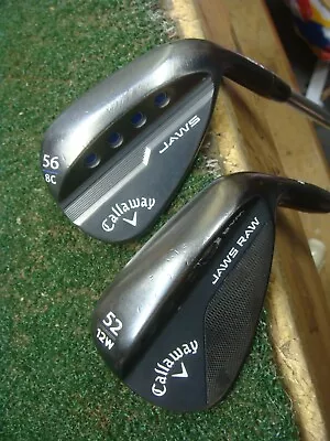 Callaway Wedge Set RH 52* & 56* Jaws MD5 & Raw Stock Shafts 35.5  Nice Grips • $256.95