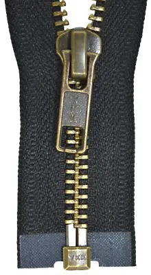 YKK Zip From 50 - 100 CM 5 MM Metal Burnished Black 1 Weg Divisible • $10.45