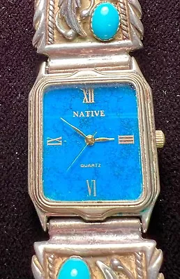 Native Mens Watch Sterling No Box Turquoise • $135