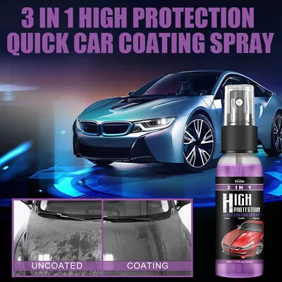 High Protection Quick Car Coat Ceramic Coating Spray Hydrophobic Wax Accessories • $8.24