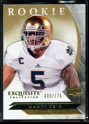 Manti Te'o 2012 Exquisite Collection Rookies RC 2013 Jersey Number 5/175 • $40