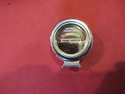 Vintage PRIME MOVER Battery Charge Volt Gauge With CHROME Bracket SUN RAT ROD GM • $74.99