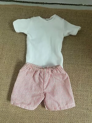 Tonner  MATT  17 Vinyl Male DOLL T-SHIRT & Striped SHORTS PJ'S/under Clothes SET • $29.99