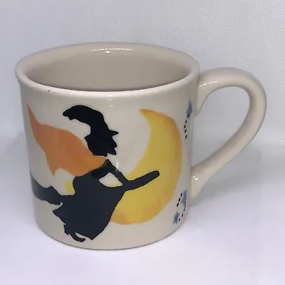 Vintage Starbucks Barista Hartstone Hand Painted Witch Halloween Mug Stars Moon • $20