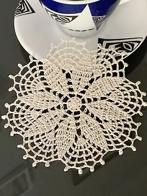 Grey Vintage Hand Crochet Lace  Coaster Doilies Handmade  100% Cotton • £3.49