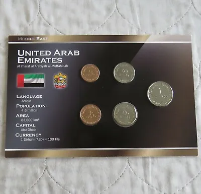 £11.95 • Buy UNITED ARAB EMIRATES 5 COIN UNCIRCULATED TYPE SET - Sealed Pack