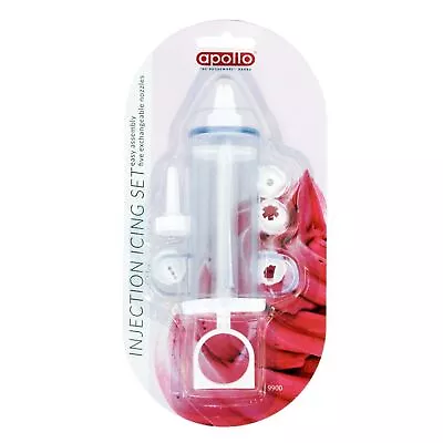 Cake Decorating Icing Piping Cream Syringe Tube Tips 5 Nozzles Set Baking Tool • £5.89