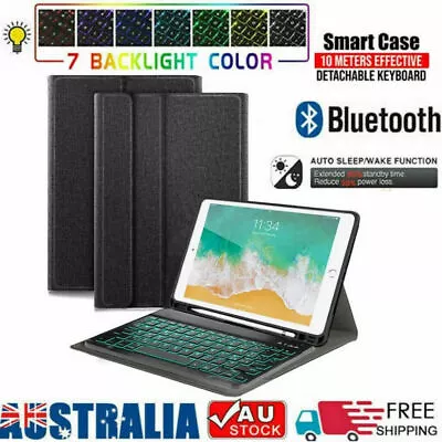 Smart Case And Backlit Bluetooth Keyboard Cover For IPad 5th 6th Gen 9.7  Air 2 • $39.85