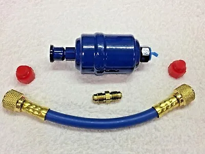 RECOVERY UNIT Vacuum Pump Pre-Filter-Drier Kit With HOSE CAP Male Adapter • $39.95