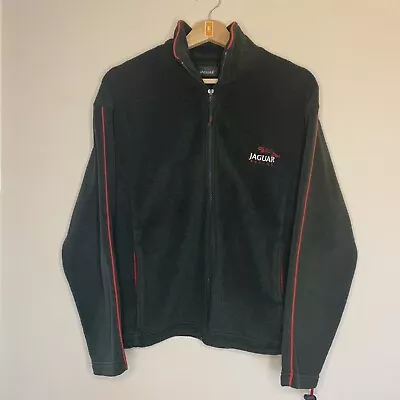 Vintage Jaguar Racing Green Fleece Full Zip Jacket -F1 - Mens Size Large • £49.99