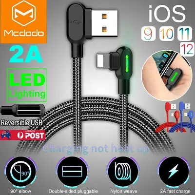 $10.91 • Buy MCDODO 90 Degree Elbow Fast Charging Data Cable For IPhone 7 8 Plus XS MAX