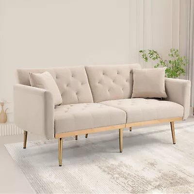 COOLMORE Velvet Sofa  Accent Sofa .loveseat Sofa With Metal Feet • $403.17