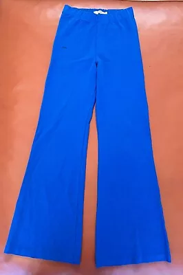 Pangaia Move Flared Pants Womens Medium Royal Blue Pull On Organic Cotton Blend • $39.95