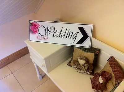 £6.99 • Buy Wedding Direction Sign With Arrow Gift 