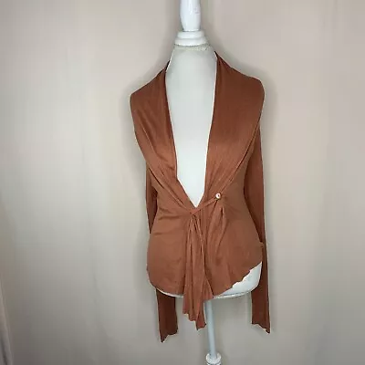 Anthropologie Moth Rayon Wool See Through Cardigan Button Blouse Size S • $19.99