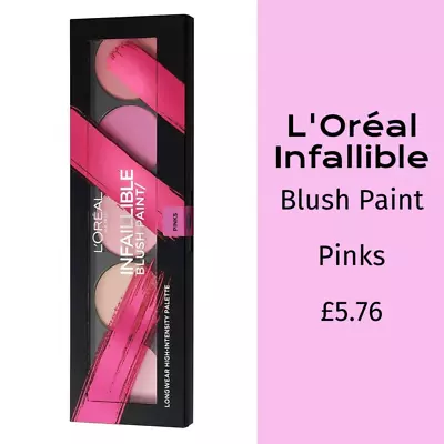 L`Oreal Paris Infallible Blush Paint Palette - Pinks • £5.76