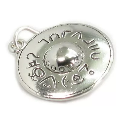 UFO Sterling Silver Charm .925 X 1 Flying Saucer Alien Space Charms_ • $37.34