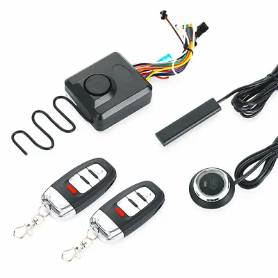 Motorcycle Keyless Engine One-button Start Button Anti-theft Alarm System Kits • $69.20