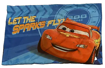 DISNEY PIXAR CARS PISTON CUP PILLOWCASE- LIGHTNING MCQUEEN & MATER Double Sided • $4.97