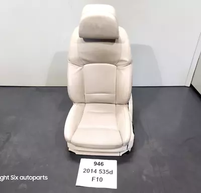 ✅ OEM BMW F10 F07 535 Sedan Front Left Driver Side Seat Leather Nappa White • $418.45