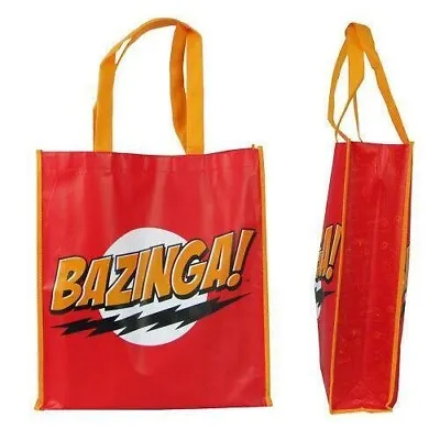 Big Bang Theory Bazinga 14 X8  Flash Tote Bag Red - New • $8.95
