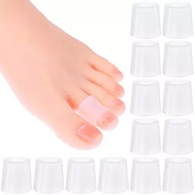 Silicone Small Toe Sleeves 14 Pieces Toe Caps Little Toe Protectors Feet Toe • $10.79