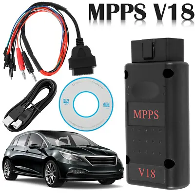 MPPS SMPS V18 ECU Programming Tool Professional Tricore Cable Programmer Car☃ • $30.35