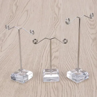  Acrylic Earring Holder Jewelry Display Stand Rack Earrings Metal • £4.33