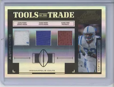 Marvin Harrison Game-worn Jersey Patch Ball /5 2004 Absolute Tools Of The Trade • $79.99