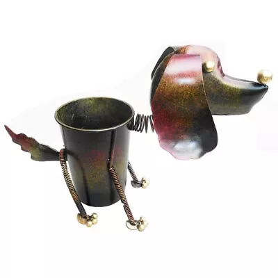 D-Art Collection Tin Metal And Iron Dog Planter Decor Figurine - Multi-Color • $36.62