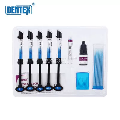 DENTEX Dental Universal Light Cure Hybrid Composite Resin Etching Adhesive Kit • $45.99