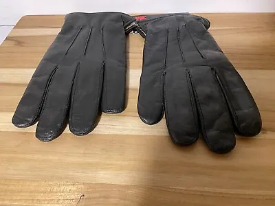 NWT Vintage 3M Thinsulate Men's Black Leather Flannel Lined  Gloves Size XXL • $20.99