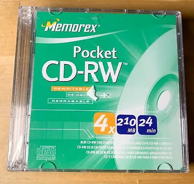  Memorex Pocket CD-RW 8cm Rewritable 210 MB 24 Minute 4x  5-Pack • $14.99