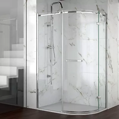 Merlyn 8 Series Frameless Offset Quadrant Shower Enclosure 900mm X 760mm - 8mm G • £1309.95