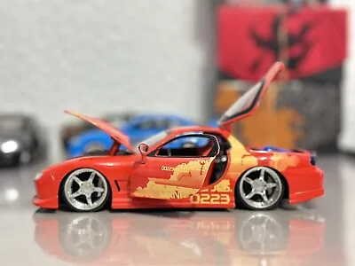 FAST & FURIOUS JLS Mazda RX-7 1/24 SCALE DIECAST Opening Parts Jada • £22.99