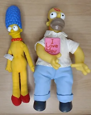 The Simpsons Vintage Homer And Marge Figures 1990 2002 Matt Groening. • £8.14
