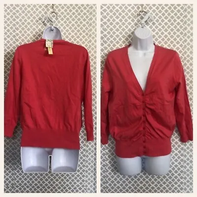 NWT Mainbocher Coral Button Down Cardigan • $19