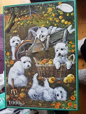 £6 • Buy Otter House  1000pc Jigsaw Puzzle Westies In The Orchard 