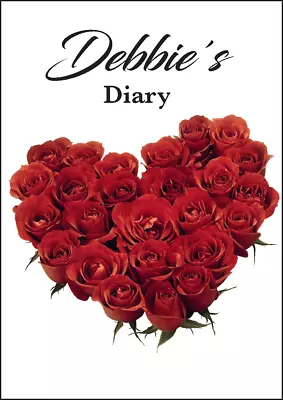 2024-2025 Financial Year Diary Personalised With Your Name Red Rose Heart A5 • $22.95